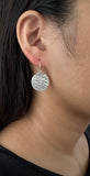 Silver Beaten Small Earrings