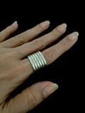 Silver Lined Band  Ring