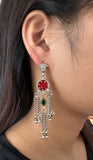 Sheesha Earring Red Ghungroo Drops