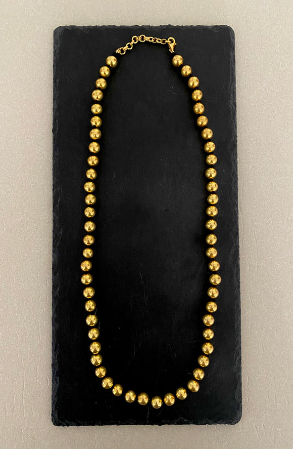 Dholki Beads Round Single Gold
