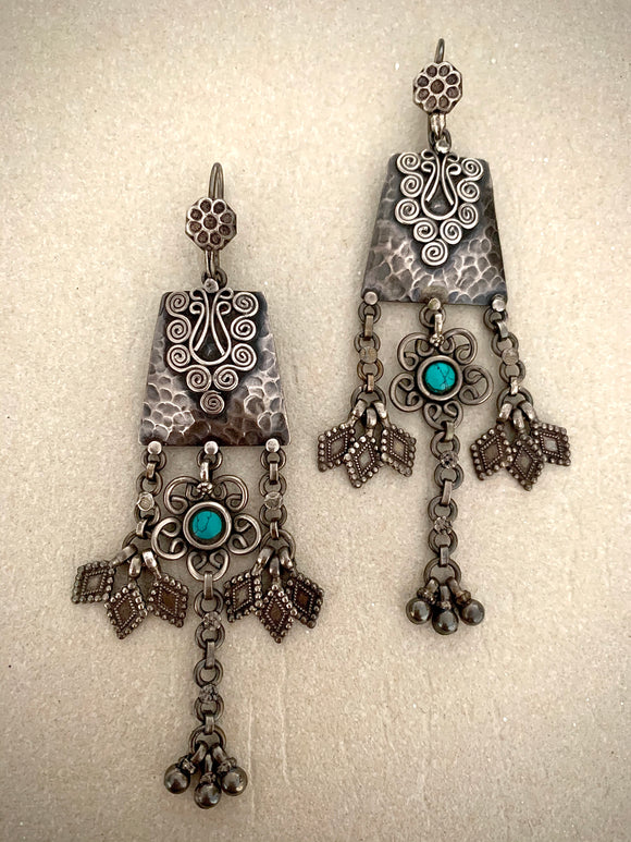 TRENDY TURQUOISE LONG DROPS