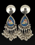 Ganesha Pearl Long Blue Drops