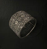 Floral Carved Broad cuff