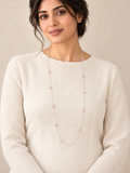 Stonned Rose Quartz Long Necklace