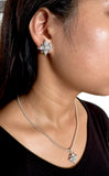 Stonned Crystal Flower String with Earrings