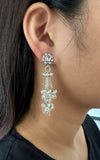 Pristine Pearl Crystal Long Earring