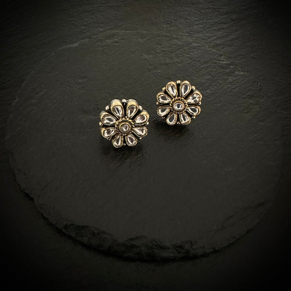 Two Tone Small Floral Studs