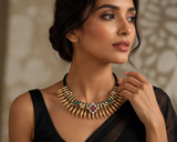Auric Spiky Kundan Necklace