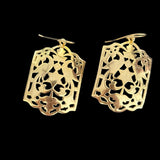 Opulent Gold Peacock Jaal Earrings