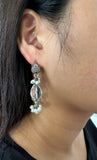 Pristine Pearl Crystal Drop Earring