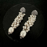 Pristine Long Cluster Pearl Earring