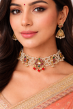 Auric Statement Kundan Pearl Necklace