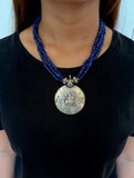 Stonned Lapiz Antique Necklace