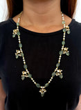 Auric Kundan Pearl Green Necklace