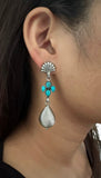 Trendy turquoise Shell Drops