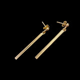 Opulent Gold Long Bar Earrings