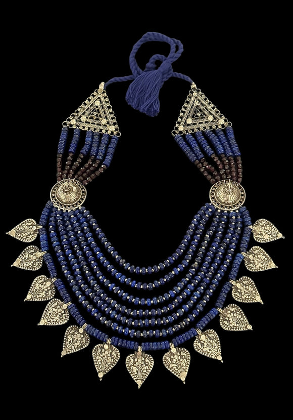 Tribal Antique Lapis Necklace: Nayra