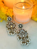 Opulent Gold Moissanite Peacock earrings