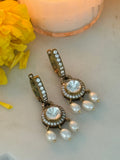 Opulent Gold Moissanite Pearl Drop Balis
