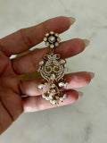 Opulent Gold Moissanite Peacock earrings