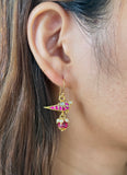 Opulent Gold Pink Bird Drops