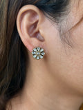 Opulent Gold Flower Studs