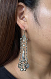 Tribal Antique Long Star Earrings