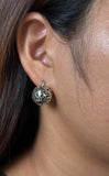 Silver Cut Design Round Small Studs