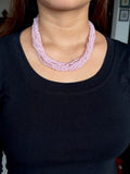 Stonned Multi String Rose Quartz Necklace