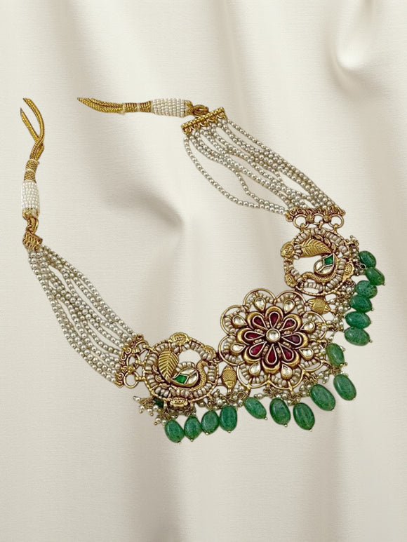 Auric Flower Kundan Necklace