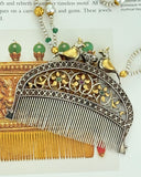 Auric Pearl Comb Bird Necklace