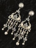 Stoned Crystal Floral Chand Drops