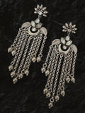 Stoned Floral Drop Kundan Earrings