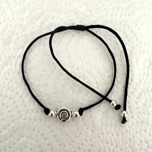 Silver Rakhi Spiral beads