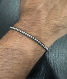 Silver Rakhi Black beads