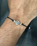 Silver Rakhi Spiral beads