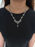 Stonned Crystal Floral Pearl Drops