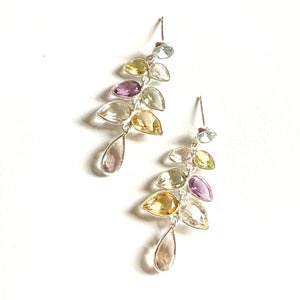 Stoned Multistone Drop Earrings