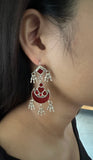 Sheesha Earring Red Chandbali Drops