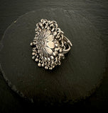 Round carved Ghungroo Ring
