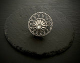 Round Carved Flower Ring