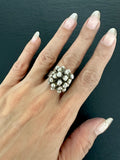 Thin Carved Ghungroo Cluster Ring