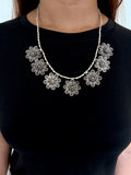 Silver Floral Necklace