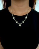 Stonned Pearl Square Necklace