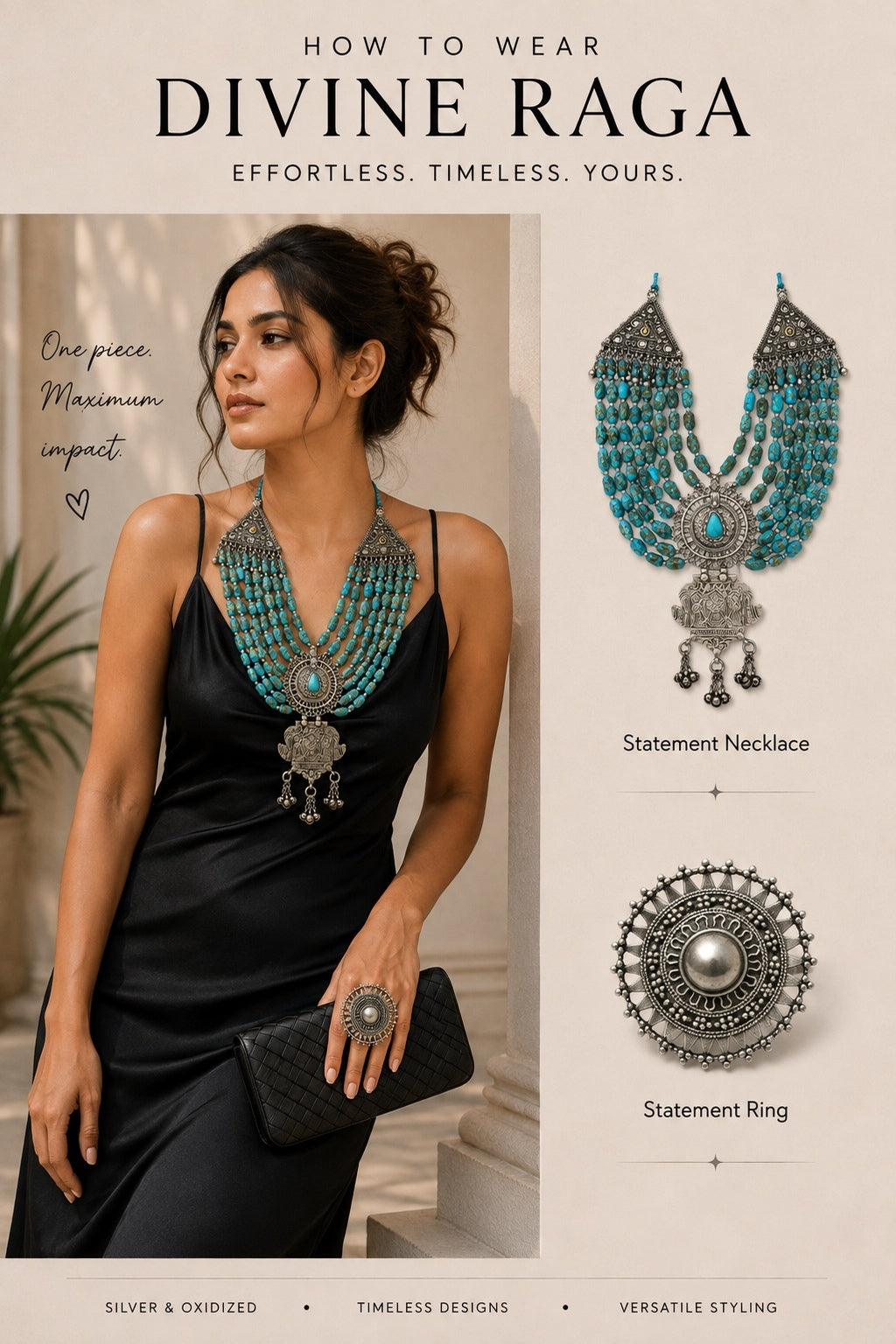Turquoise statement necklace