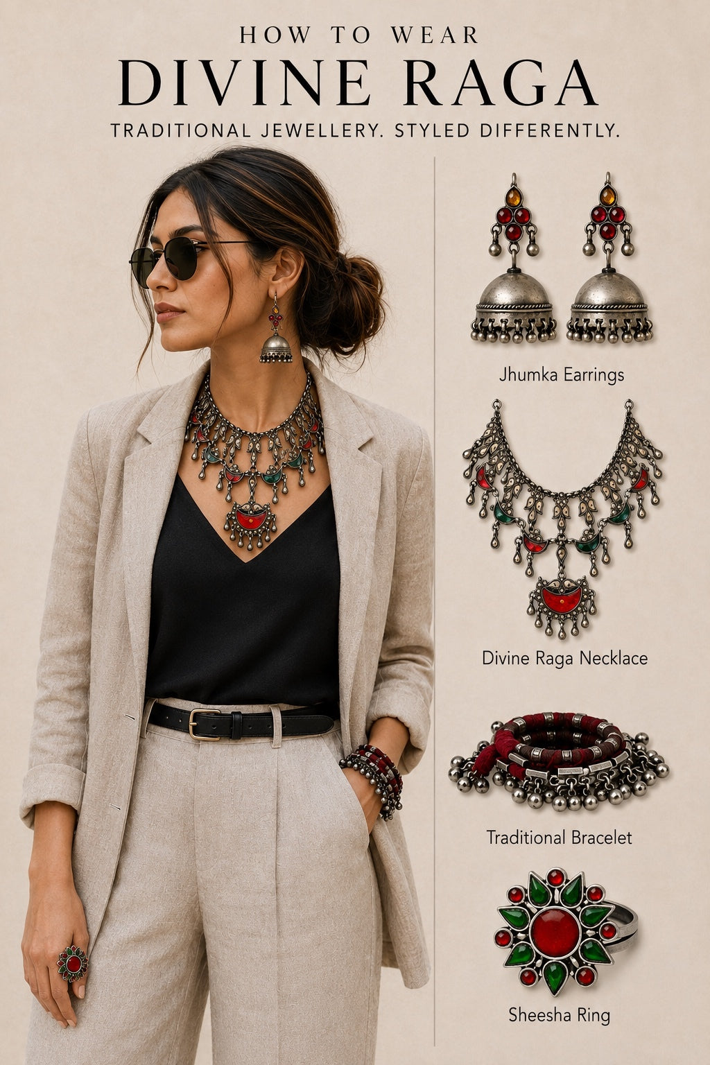 Jhumka earrings styling