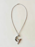 Stonned Crescent Bird Necklace