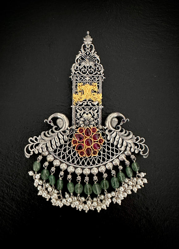 Auric Peacock Jali Neckpiece