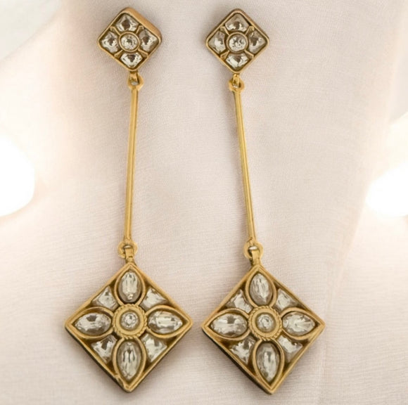 Opulent Gold Kundan Long Squares