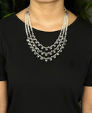 Stonned Crystal Multi Strand Necklace